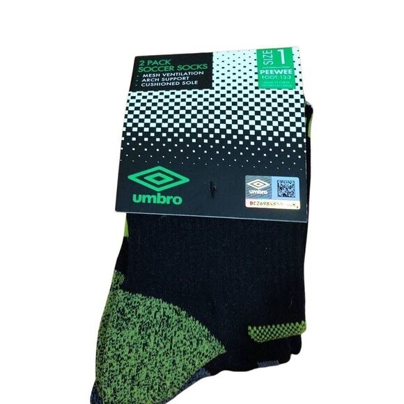 Umbro Soccer Socks for Kids 2 Packs 4 Pairs - Picture 1 of 6